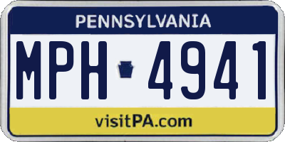 PA license plate MPH4941