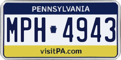 PA license plate MPH4943