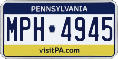 PA license plate MPH4945