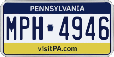 PA license plate MPH4946
