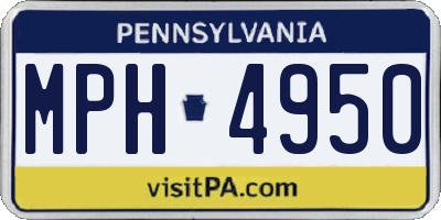 PA license plate MPH4950