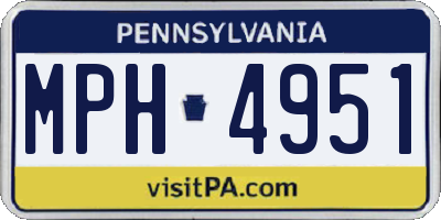 PA license plate MPH4951