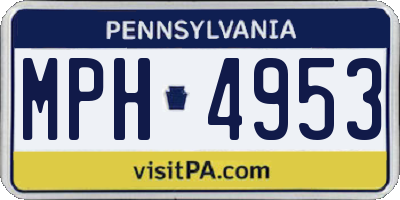 PA license plate MPH4953