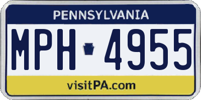 PA license plate MPH4955