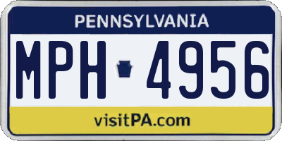 PA license plate MPH4956