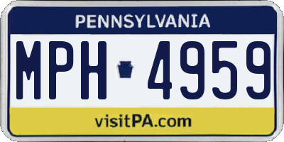 PA license plate MPH4959