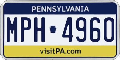 PA license plate MPH4960