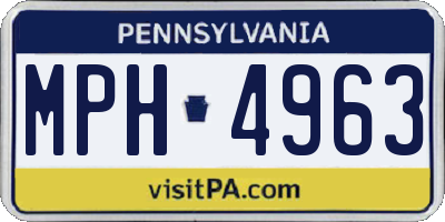 PA license plate MPH4963