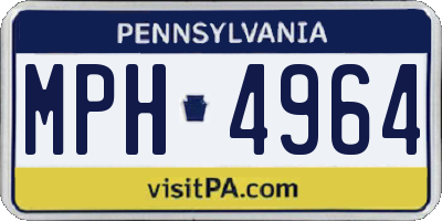 PA license plate MPH4964