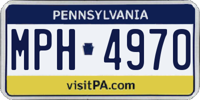 PA license plate MPH4970
