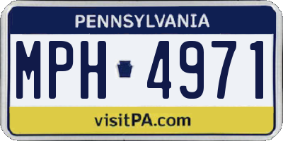 PA license plate MPH4971