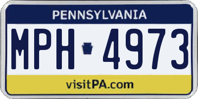 PA license plate MPH4973