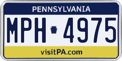 PA license plate MPH4975
