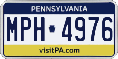 PA license plate MPH4976
