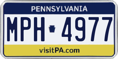 PA license plate MPH4977