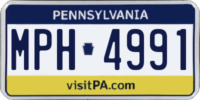 PA license plate MPH4991