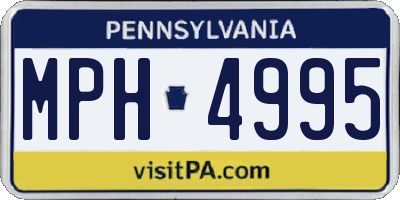 PA license plate MPH4995