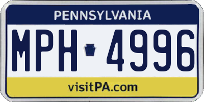 PA license plate MPH4996
