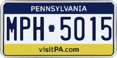 PA license plate MPH5015