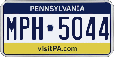 PA license plate MPH5044