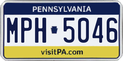 PA license plate MPH5046