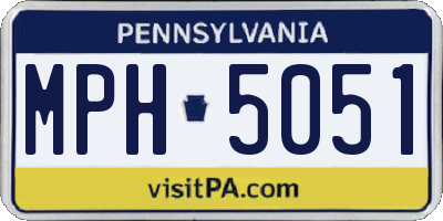 PA license plate MPH5051