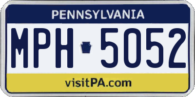PA license plate MPH5052