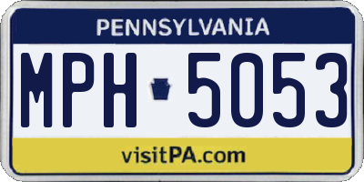 PA license plate MPH5053