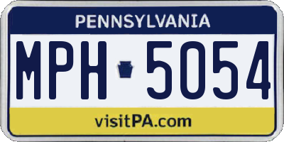 PA license plate MPH5054