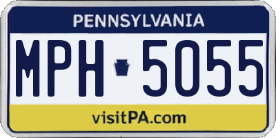 PA license plate MPH5055