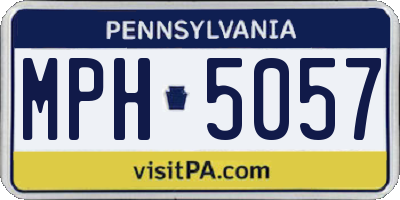 PA license plate MPH5057