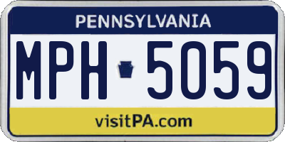 PA license plate MPH5059