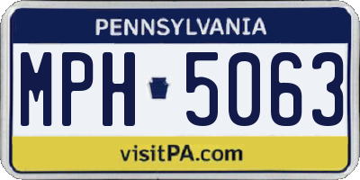 PA license plate MPH5063