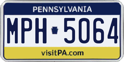 PA license plate MPH5064