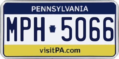 PA license plate MPH5066