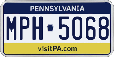 PA license plate MPH5068