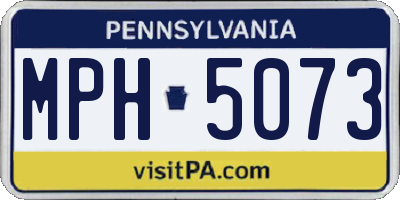PA license plate MPH5073