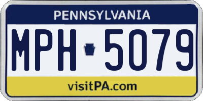 PA license plate MPH5079