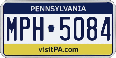 PA license plate MPH5084