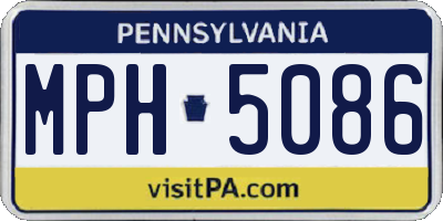 PA license plate MPH5086