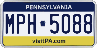 PA license plate MPH5088