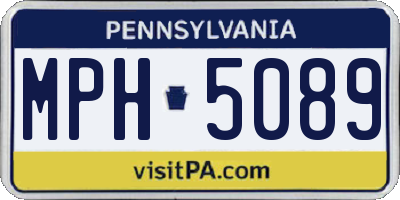 PA license plate MPH5089