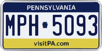 PA license plate MPH5093
