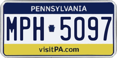 PA license plate MPH5097