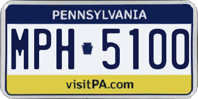 PA license plate MPH5100