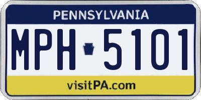 PA license plate MPH5101