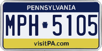 PA license plate MPH5105
