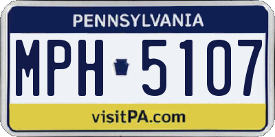 PA license plate MPH5107