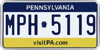 PA license plate MPH5119