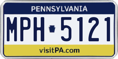 PA license plate MPH5121